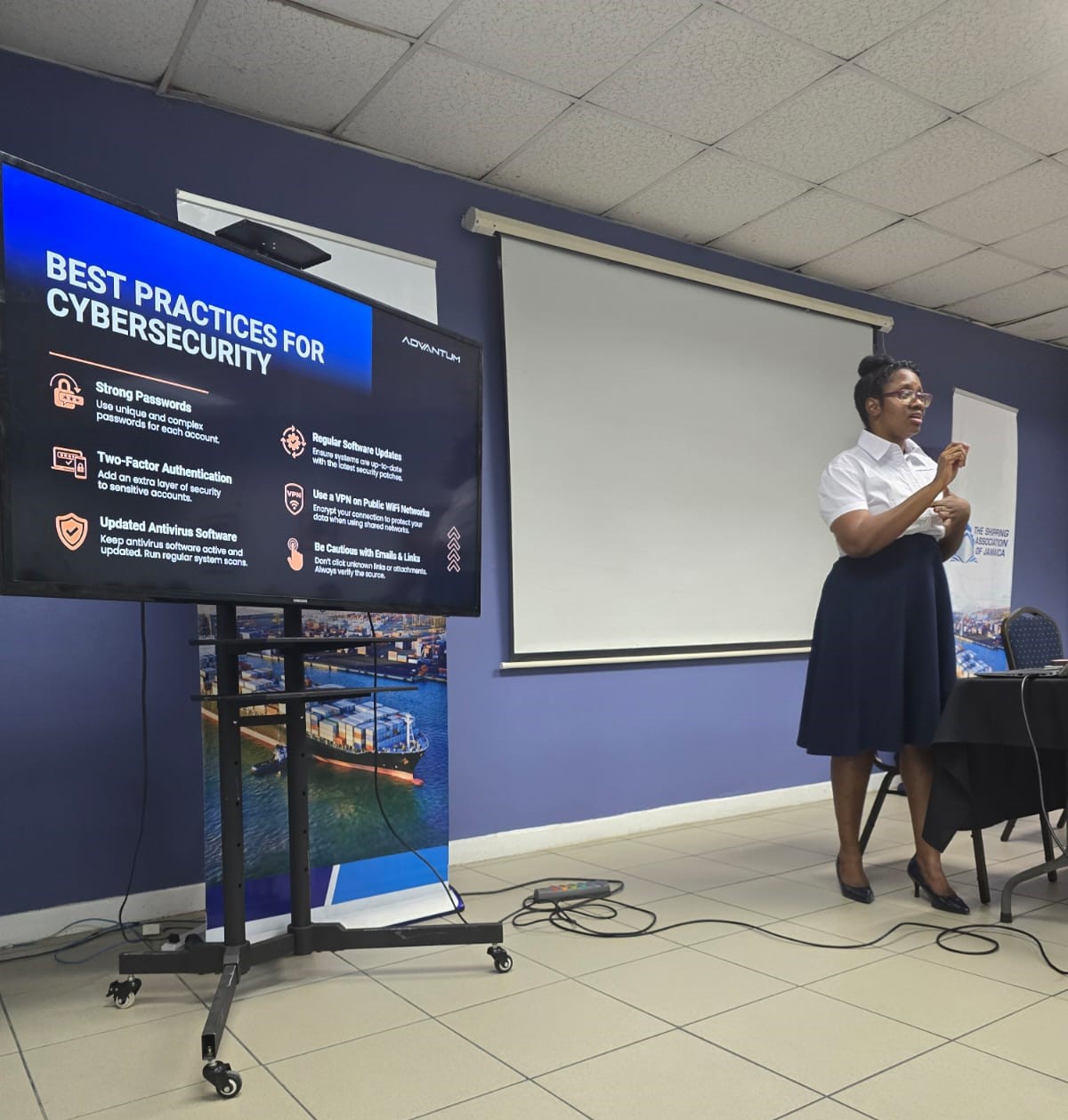 ADVANTUM cybersecurity awareness session for Shipping Association of Jamaica staff