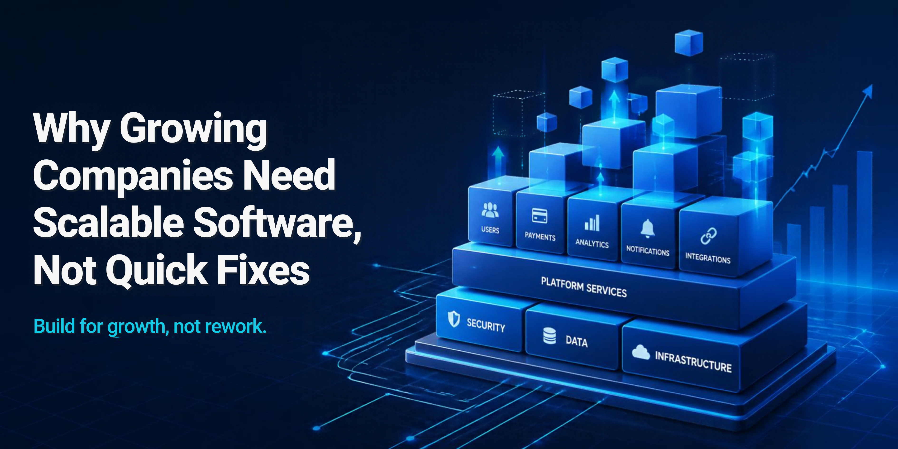 Growing business team planning scalable software and long-term digital systems