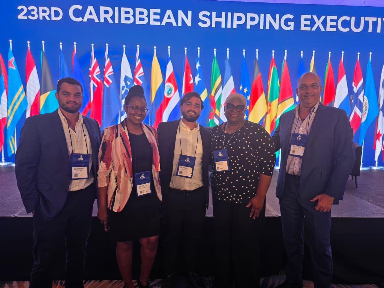 ADVANTUM's CEO Dr. Frances Yeo and Tsahai Morgan, Comms and Marketing Executive engaging with RVAM Haiti management team inclusive of Reginald Villard, Iniko Villard and Stefan Villard at the 23rd CSA CSEC.